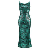 Women Dresses Sexy Backless Spaghetti Straps Dress Long Dress Dress (Zns0409)
