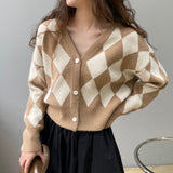 Women Cardigan Sweater V-neck Cardigan Coat Sweater Cropped Top 8t7230