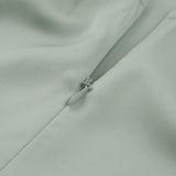 Women Dress Sexy Green Satin V-neck Strap Dress