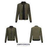 Women's Trench Coat Spring and Autumn Thin Flight Jacket Women's Casual Long Sleeve Coat Women's Loose Lapel Baseball Uniform