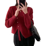 Women Knitwear Autumn and Winter Sweater Loose Knitted Cardigan