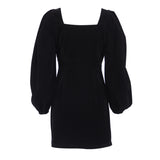 Women Dress Autumn Pleuche Dress Hip Skirt