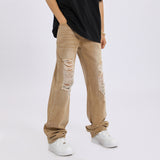 Men Jeans Ripped Jeans Men's Autumn Loose Straight Wide Leg Pants