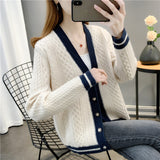Women Knitwear Fall/Winter V-neck Sweater Coat Loose Knitted Cardigan