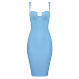 Women Dresses Sexy Bandage Dress Sling Slim-Fit Sheath Dress Banquet Party Dress (Ont0408)