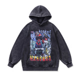 Men Hoodie Oversize Printing plus Velvet Washed Loose Couple Hoodies