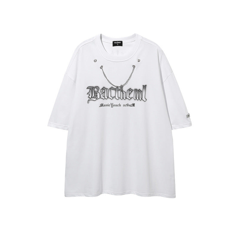 Men T Shirt Hip Hop Short Sleeve T-shirt Couple Half Sleeve T-shirt