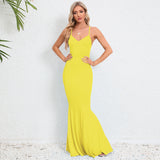 Women Date Dress Summer Sexy Slim Strap Fishtail Skirt