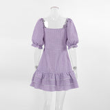 Women Dress Plaid Dress Spring/Summer A- line Skirt