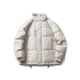 Unisex Winter Cotton Coat Letter Embroidered Stand Collar down Jacket down Jacket
