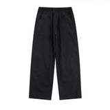 Men Sweatpants Solid Color Casual Working Pants Men's Loose Straight Trousers with an Elasticated Waist