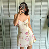 Women Dresses Summer Slim Fit Dress Sexy Print Slip Dress