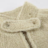 Women Trench Coat Autumn Winter Berber Fleece Coat Stand Collar Casual Loose