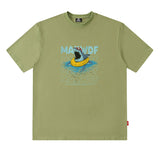 Men T Shirt Vintage Fun Printing Short Sleeve T-shirt Loose Couple Half Sleeve
