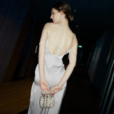 Women Dresses Spring and Summer Sexy Split Backless Sling Dress