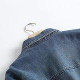 Women Jacket Loose Retro Leisure Washed-out Shirt Coat