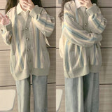 Women Knitwear Fall/Winter V-neck Sweater Coat Female Loose Knitted Cardigan