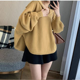 Women Knitted Pullover Autumn and Winter Loose Knitted Top