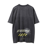 Men Vintage T-Shirt Printed Men's Short Sleeve Street Distressed Crew Neck T-shirt Summer Loose