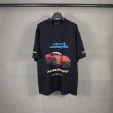 Men T-shirts Summer Paris Lamborghini T-shirts Short Sleeves Loose Casual