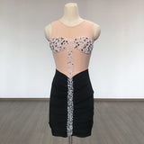 Women's Evening Dress Sleeveless Hip Skirt Mesh Dress
