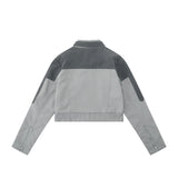 Women Jacket Irregular Zipper Cardigan Outerwear Stand-up Collar Jacket