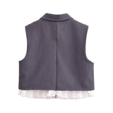 Women Tops Summer Vintage Vest Short Top