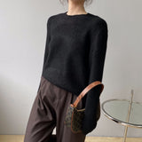 Women Winter Knitted Sweater Long Sleeve Thick Knitwear 8t7196