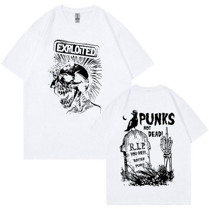 Rock Band The Exploited Retro Graphic Tee Shirt Punks