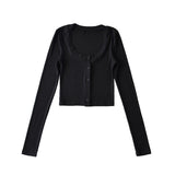 Women Sweater Knitwear Autumn Winter Retro Square Collar Sexy Breasted Slim Sweater