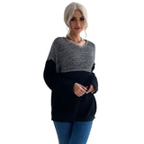 Women Knitted Sweater Long Sleeve Contrast Color Bottoming Sweater Slim Fit Autumn and Winter