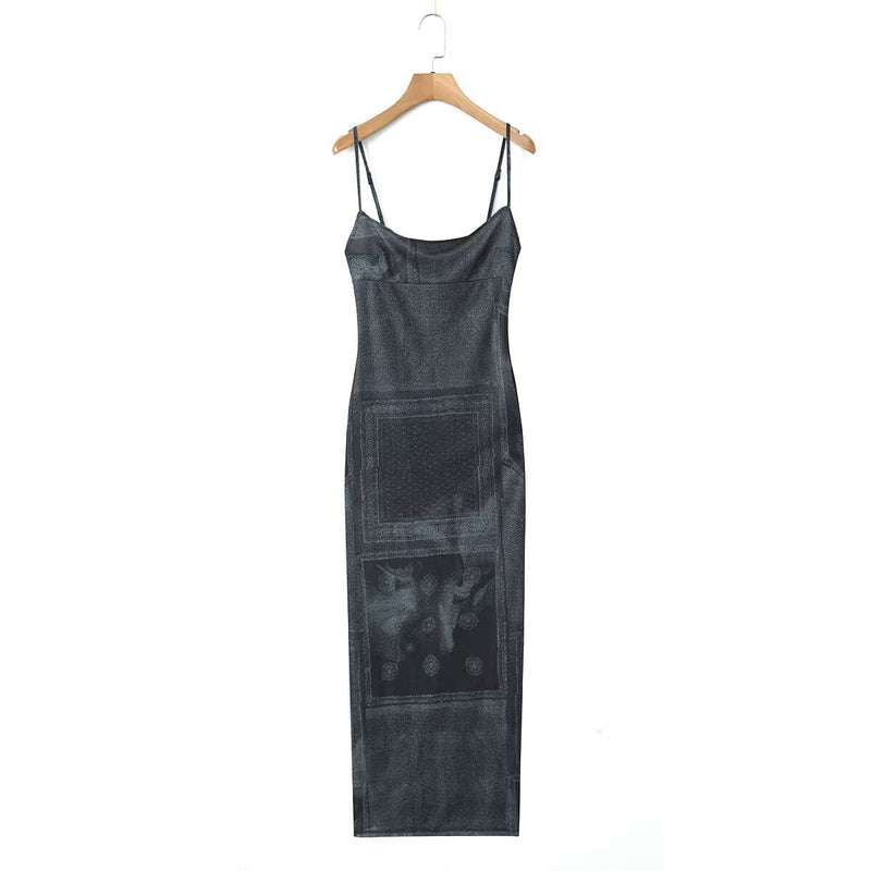 Women Dresses Summer Sling Dress Backless Slim Fit Sexy Dress (Xds0414)