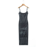 Women Dresses Summer Sling Dress Backless Slim Fit Sexy Dress (Xds0414)