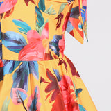 Women Dresses Spring Retro Printing Slip Dress Long Dress (Qymy0409)