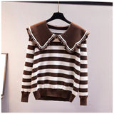 Women Knitwear Autumn and Winter Striped Sweater Sweater