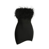 Women Dresses Sexy Backless Hip Skirt Tassel Dress (Zns0409)