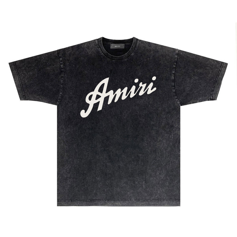 Amiri T Shirts Washed and Worn Retro Short Sleeve T-shirt