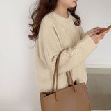 Women Knitted Pullover Sweater Women's Autumn Winter Sweater Top