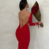 Women Dresses Sexy Backless Slim Fit Dress