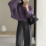 Women Knitwear Autumn and Winter round Neck Sweater Loose Knitted Cardigan
