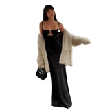 Women Dresses Satin Dress Spring Sexy Suspender Dress (Csm202403)
