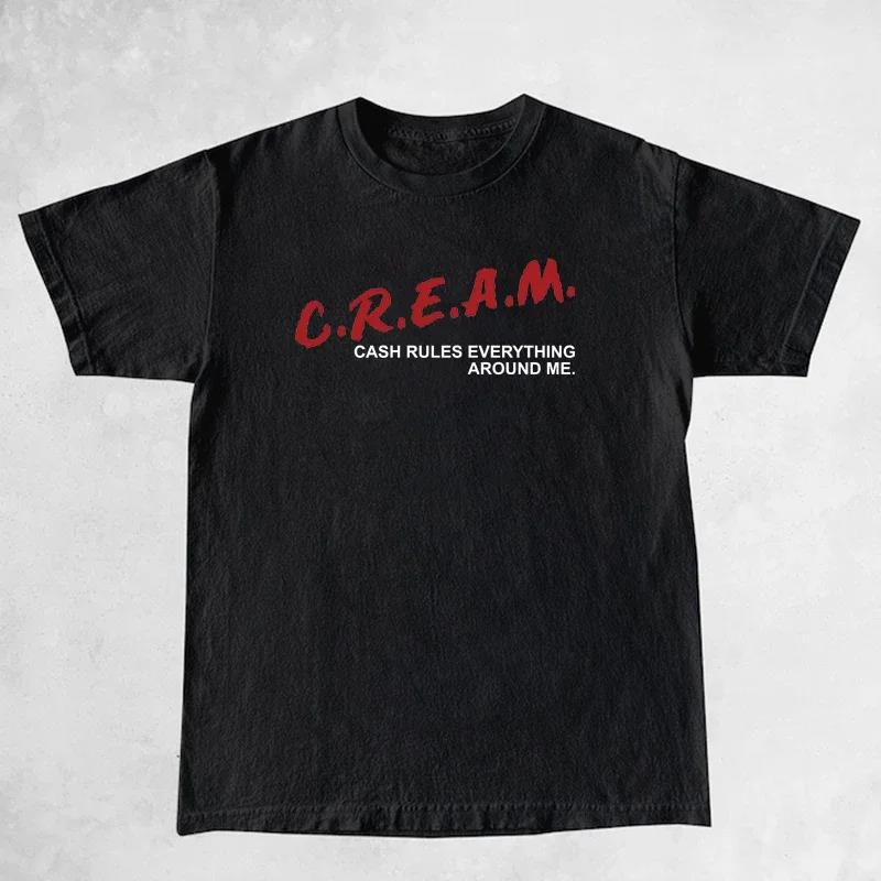 Cash Rules Graphic Tees Cute Funny Meme Short Sleeve Women