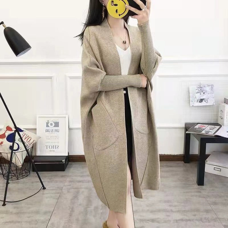 Women Knitwear Autumn and Winter Sweater Coat Loose Knitted Cardigan