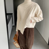Women Winter Knitted Sweater Turtleneck Thick Sweater Autumn Winter Coat 8t3123