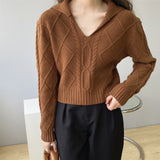Women Winter Knitted Sweater Loose Autumn Sweater 8t8186