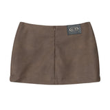 Women Skirt Solid Color Hip Skirt Miniskirt A- line Skirt