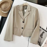 Women Suits Fall Casual Suit Jacket Long Sleeve Cardigan Top