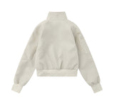 Women Jacket Autumn Leisure Stand Collar Zipper Pocket Cardigan Jacket