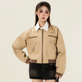 Women Jacket PU Leather Jacket Women's Autumn Casual Leather Clothing Coat