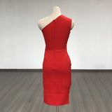 Women Evening Dress Sexy Cutout Slim-Fit Evening Dress Bandage One-Piece Dress